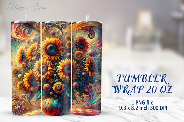 Sunflower Tumbler Wrap Image 22