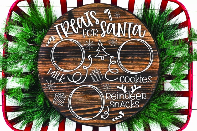Cookies for Santa SVG, Santa Plate SVG, Treats for Santa SVG
