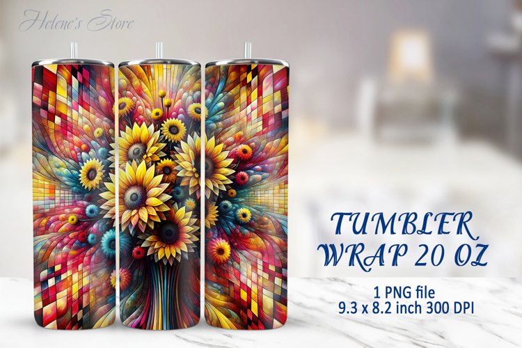 Sunflower Tumbler Wrap Image 12