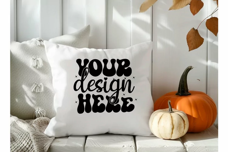 Square Pillow Mockup,Square Pillow JPG