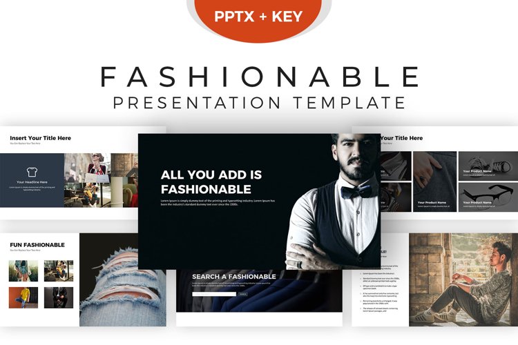 Fashionable Presentation Template example image 1