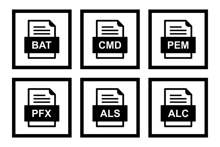 Set Of File Formats Icons example image 1