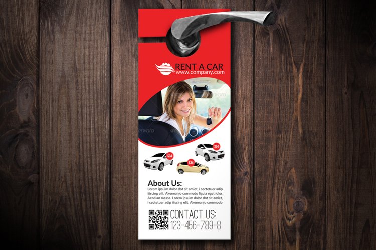 Rent A Car Door Hangers example image 1