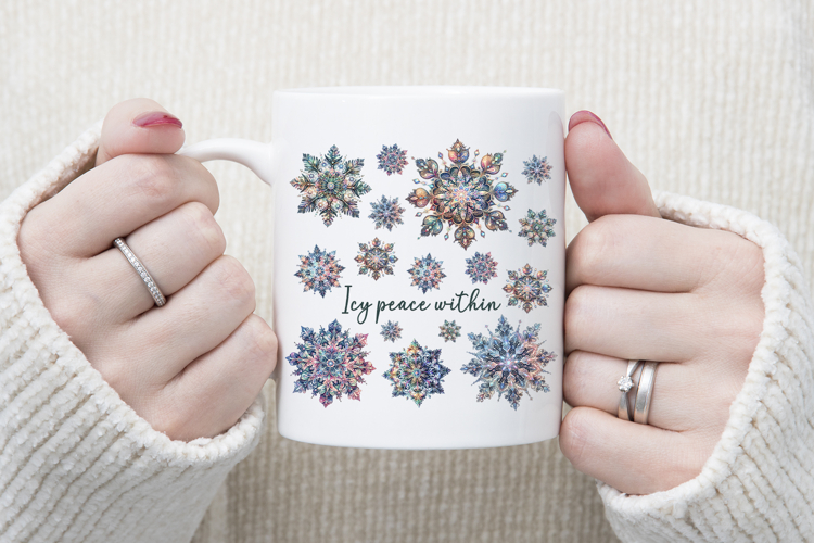 Christmas snowflakes clipart| Snowflake pattern shirt design