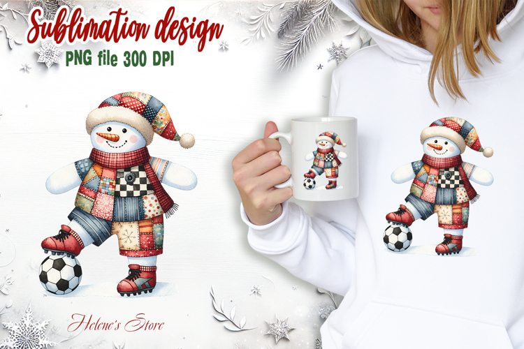 Snowman soccer clipart|Retro patchwork t shirt designs