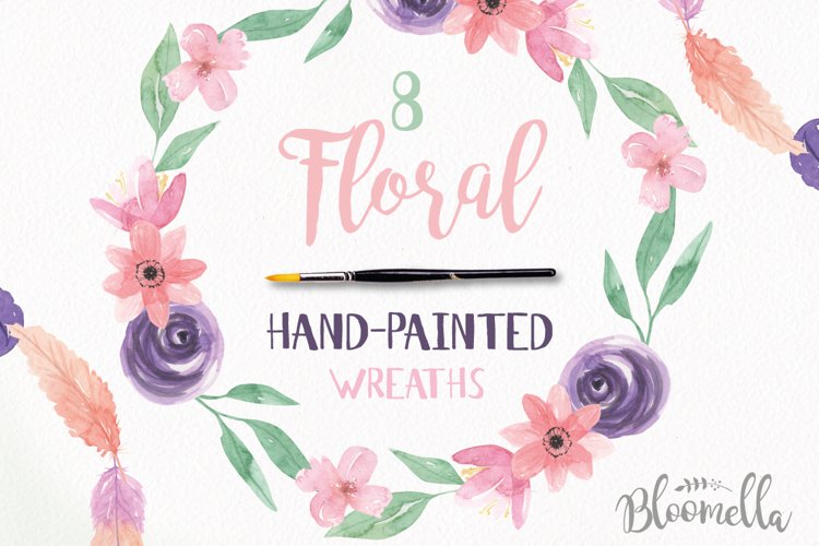 Floral Wreath Clipart Image 6