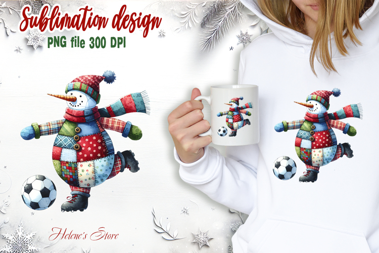 Snowman soccer clipart|Retro patchwork t shirt designs