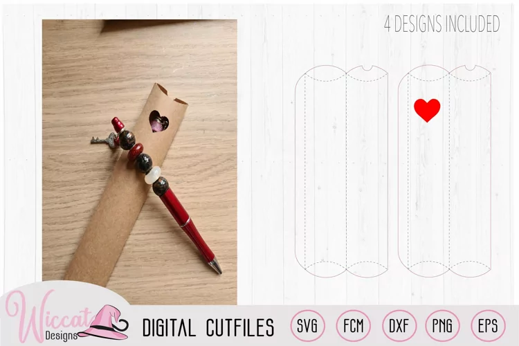 Pen pillow box, Pencil case template