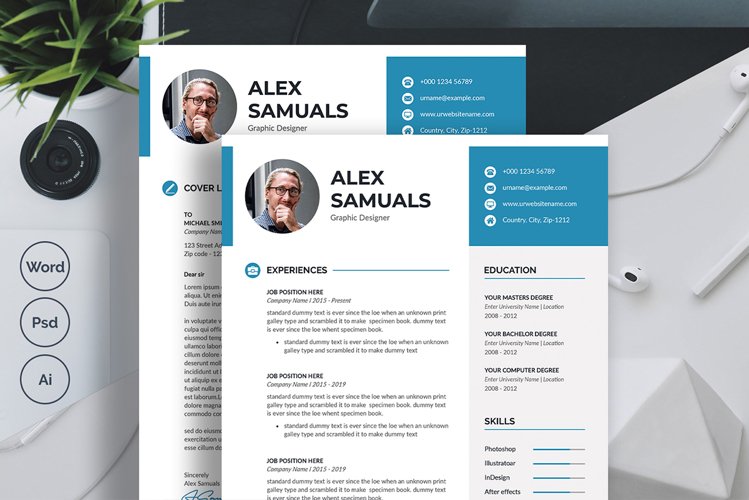 Resume CV, Template & Cover Letter example image 1