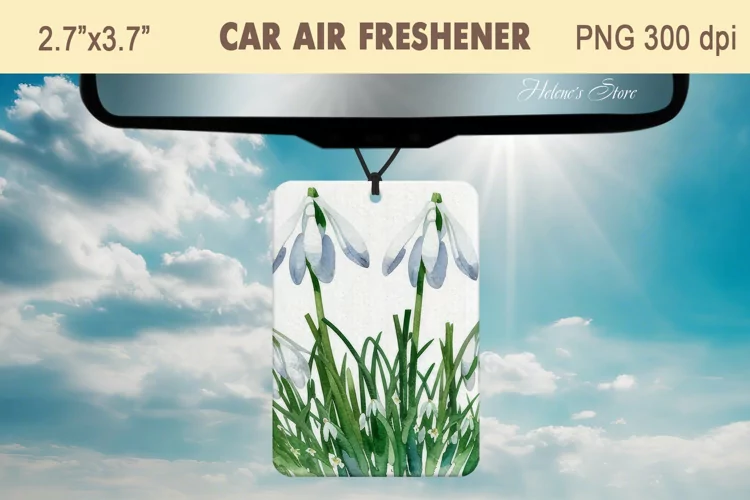 Spring Fower Air Freshener Car|Car air freshener sublimatio
