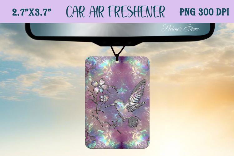 Iridescent magic pattern Air Freshener Car sublimating
