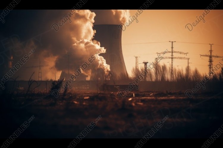 Accident with an explosion at a nuclear power plant