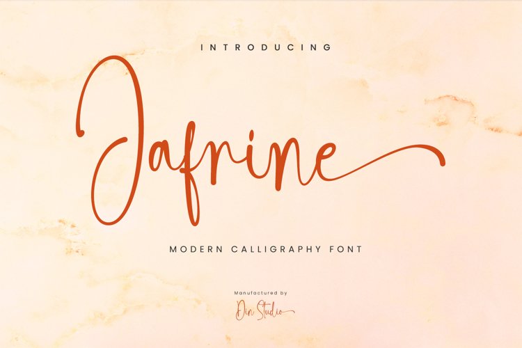Jafrine-Modern Calligraphy Font example image 1