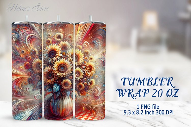 Sunflower Tumbler Wrap Image 6
