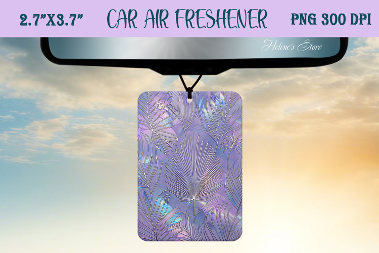 Iridescent magic pattern Air Freshener Car sublimating
