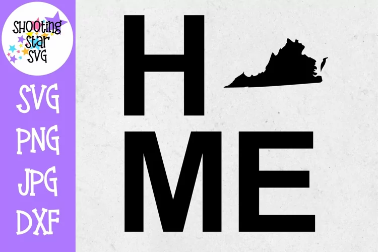 Virginia US State with HOME - 50 States SVG