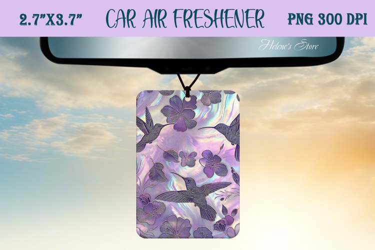 Iridescent magic pattern Air Freshener Car sublimating