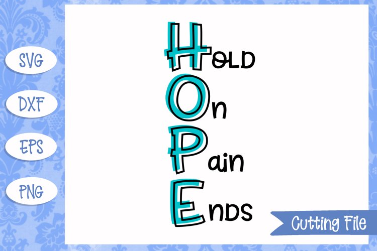 Hold on pain ends SVG File example image 1