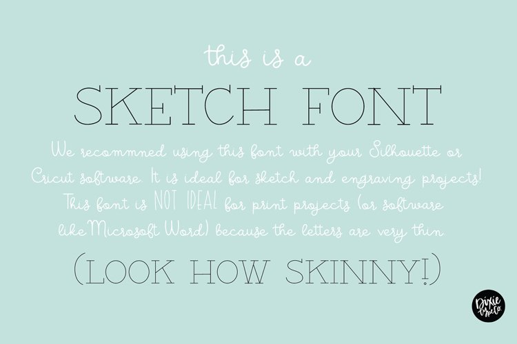 BARN ACRE Sketch Font - Single Line/Hairline Font
