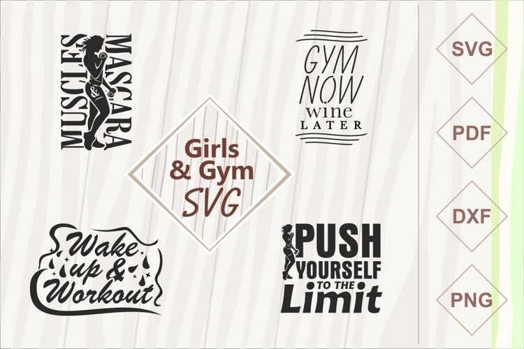Girls and gym SVG bundle example image 1
