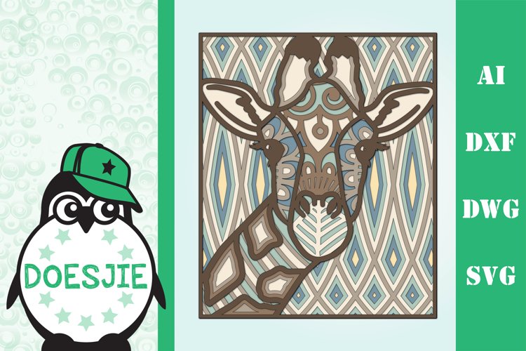 Giraffe Multi layer mandala example image 1