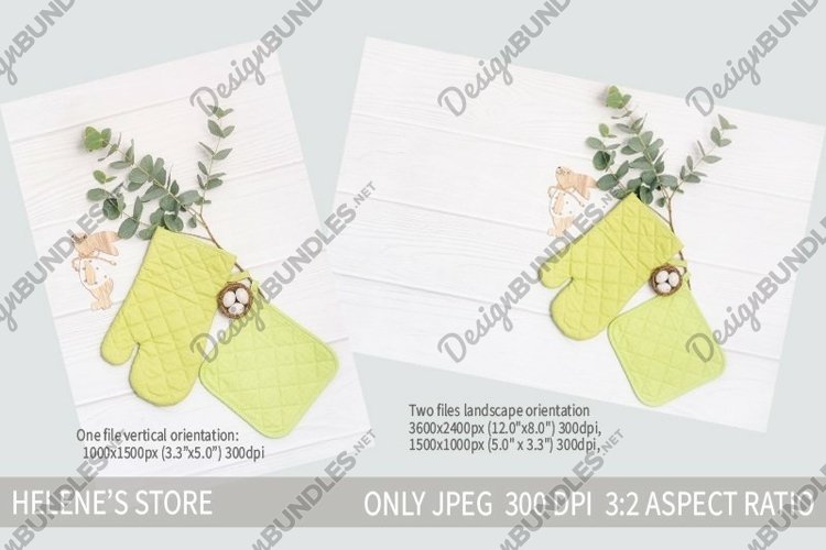 Easter Oven Mitt Potholder Mock up