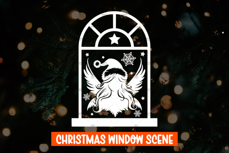 Christmas Fairy Window decal SVG, Christmas Window Display