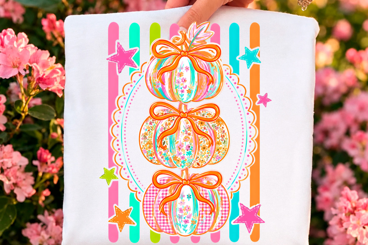 Preppy Pumpkin Stack PNG