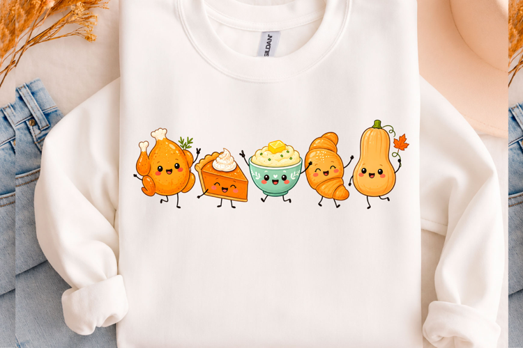 Thanksgiving Food Friends PNG