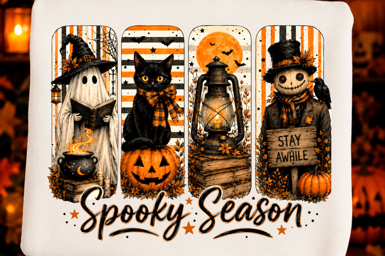 Spooky Season Ghost Cat Png T-shirt