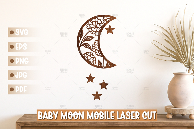 Floral Moon Svg Image 23