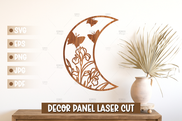 Floral Moon Svg Image 10