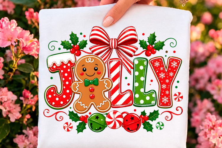 Jolly Gingerbread Christmas PNG