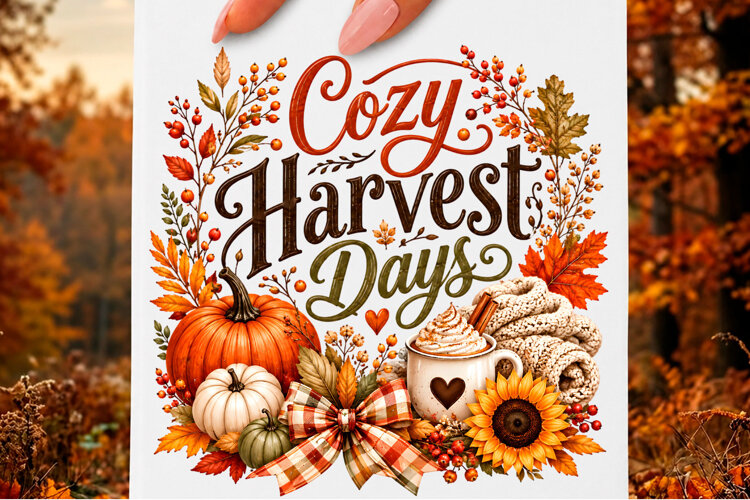 Trending Fall Sublimation PNG design Autumn Tshirt example image 1