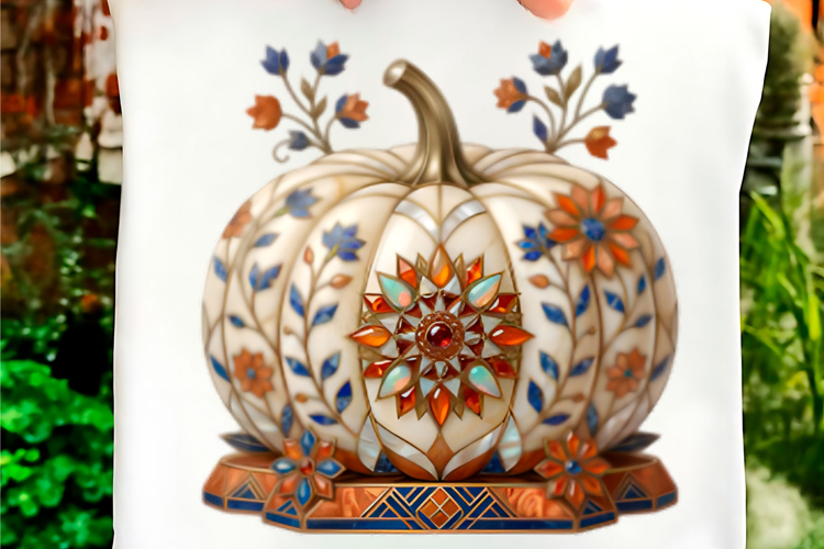 Boho Floral Pumpkin Png