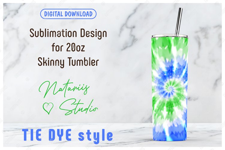 Tie Dye pattern for 20oz SKINNY TUMBLER.