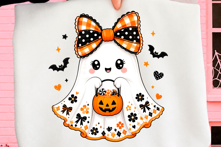 Kawaii Halloween Ghost PNG