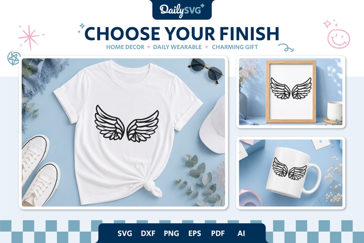 Angel Wings SVG - Heavenly Wings Cut File