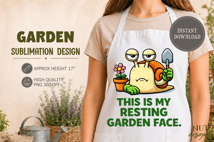 Funny Garden Snail Sublimation Sarcastic Garden sublimation