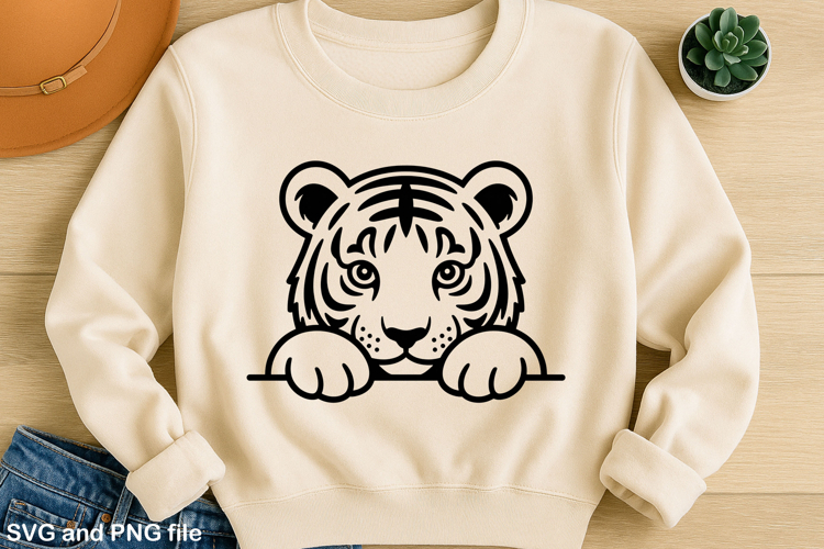 Tiger SVG Design for T-Shirts and Mugs