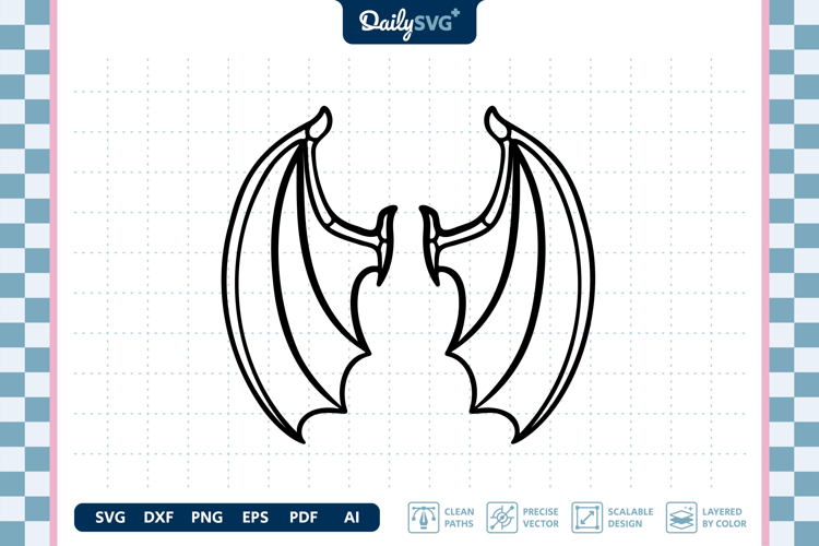 Demon Wing SVG - Devil Wings Cut File