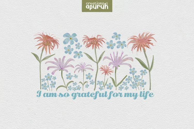 Floral "I AM" Affirmation Quotes T-Shirt Design 05