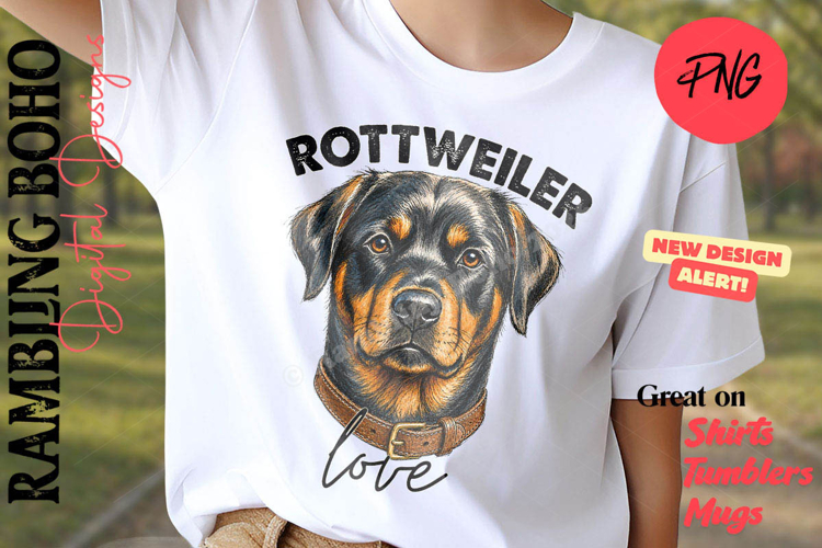Rottweiler Love Dog Mom Puppy Sketch