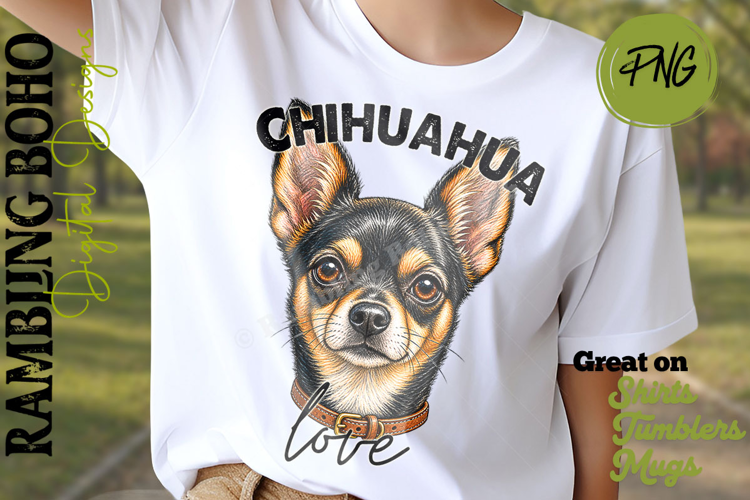 Chihuahua Love Dog Mom Colorful Sketch