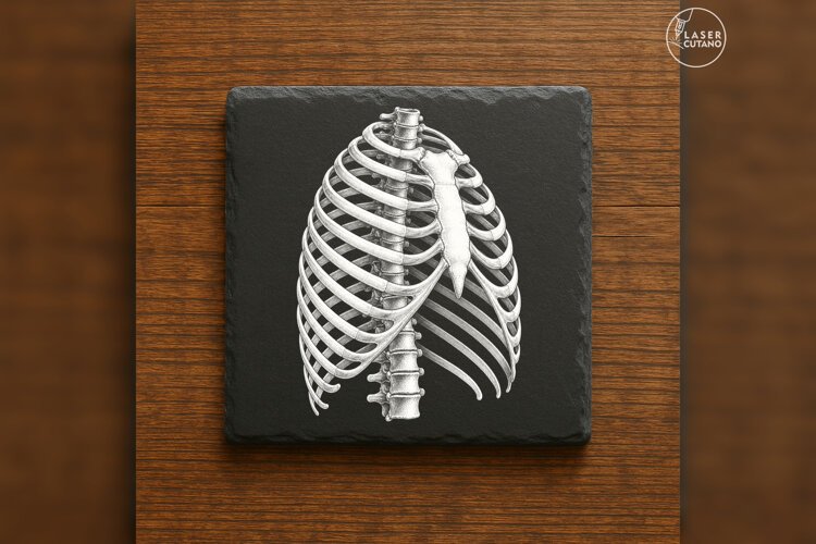 The Ivory Cage Anatomy Laser Engraving PNG example image 1