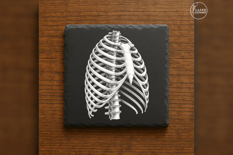 The Ivory Cage Anatomy Laser Engraving PNG