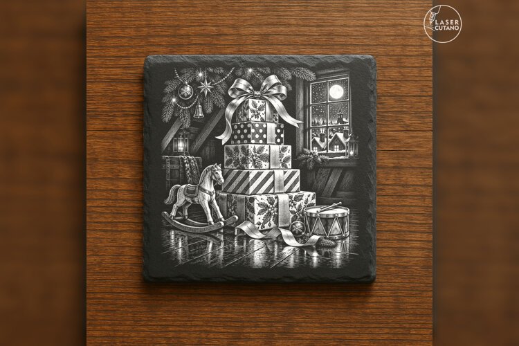 The Midnight Gift Stack Classic Christmas Laser Engraving PN example image 1