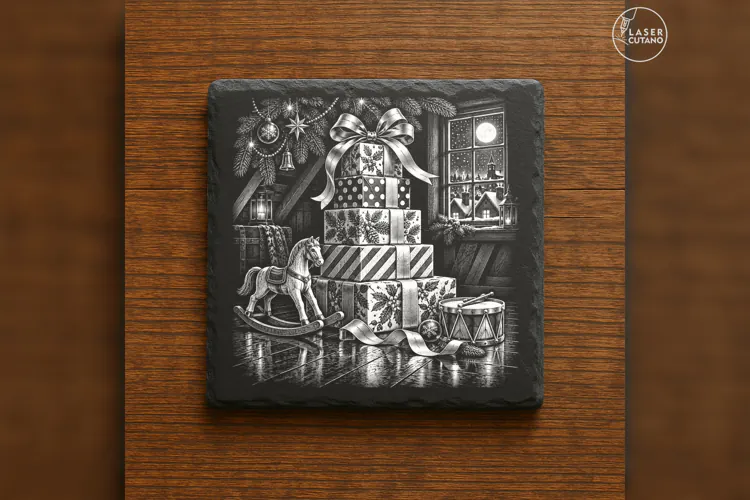 The Midnight Gift Stack Classic Christmas Laser Engraving PN