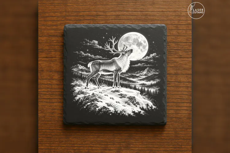 Moonridge Hart Reindeer Forest Christmas Laser PNG