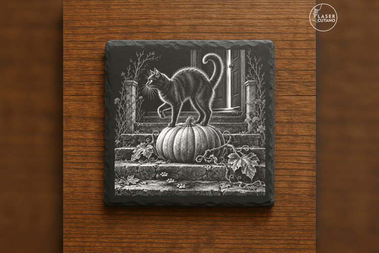 The Familiar's Claim Pumpkin Halloween Laser Engraving PNG example image 1